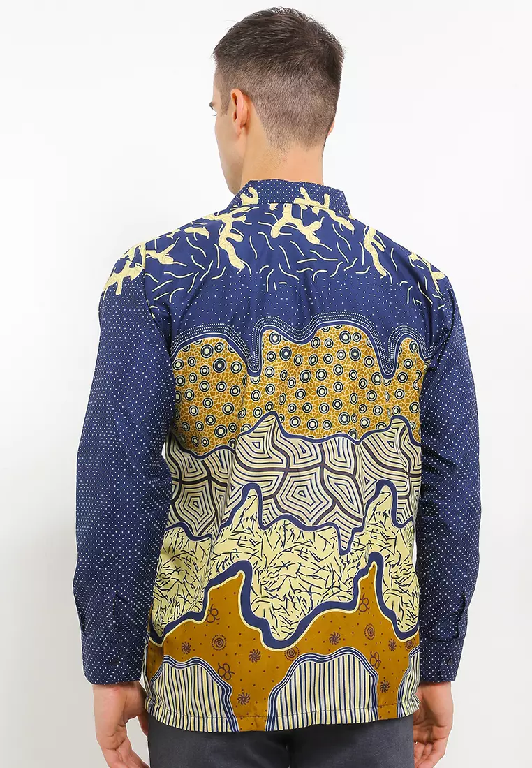 Mahasura Kemeja Batik Exclusive Premium Pria Casual Modern Lengan Panjang