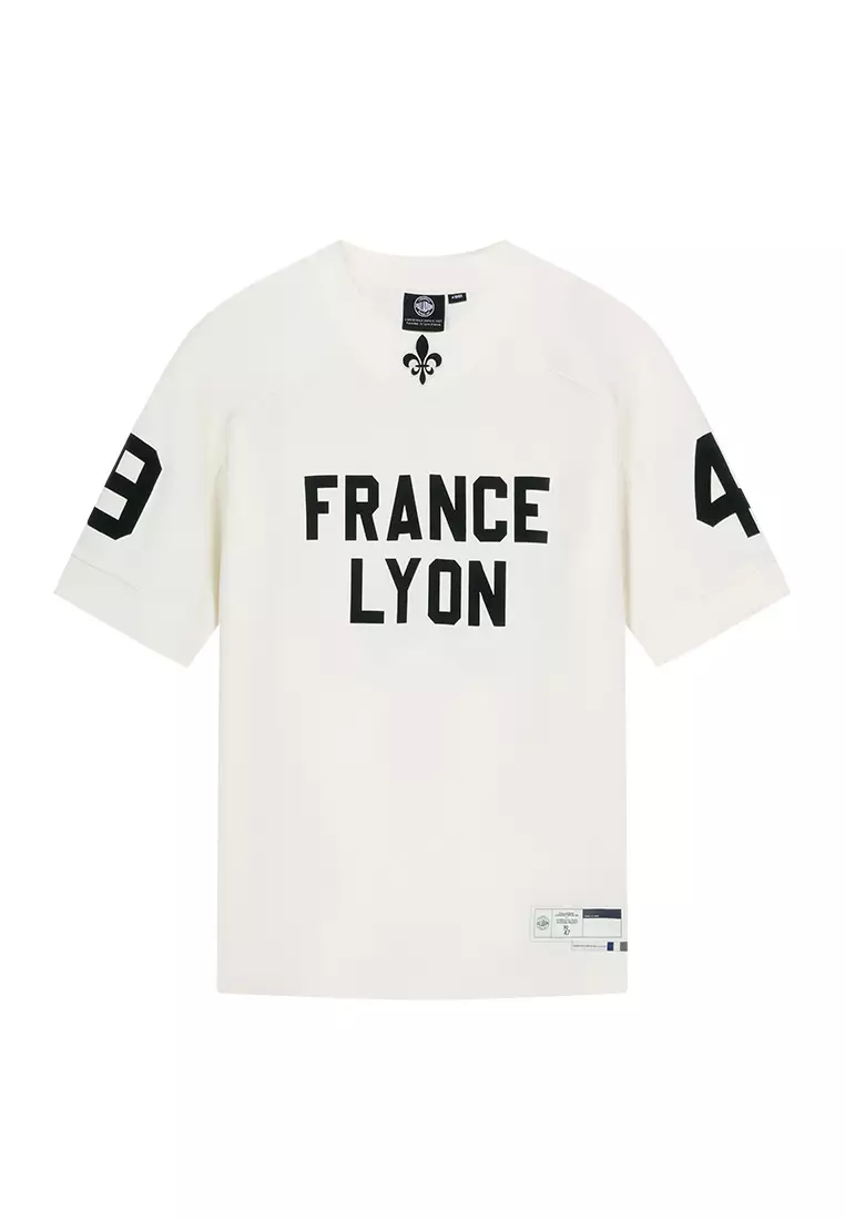 男裝 LOGO 復古風格寬鬆落肩T裇