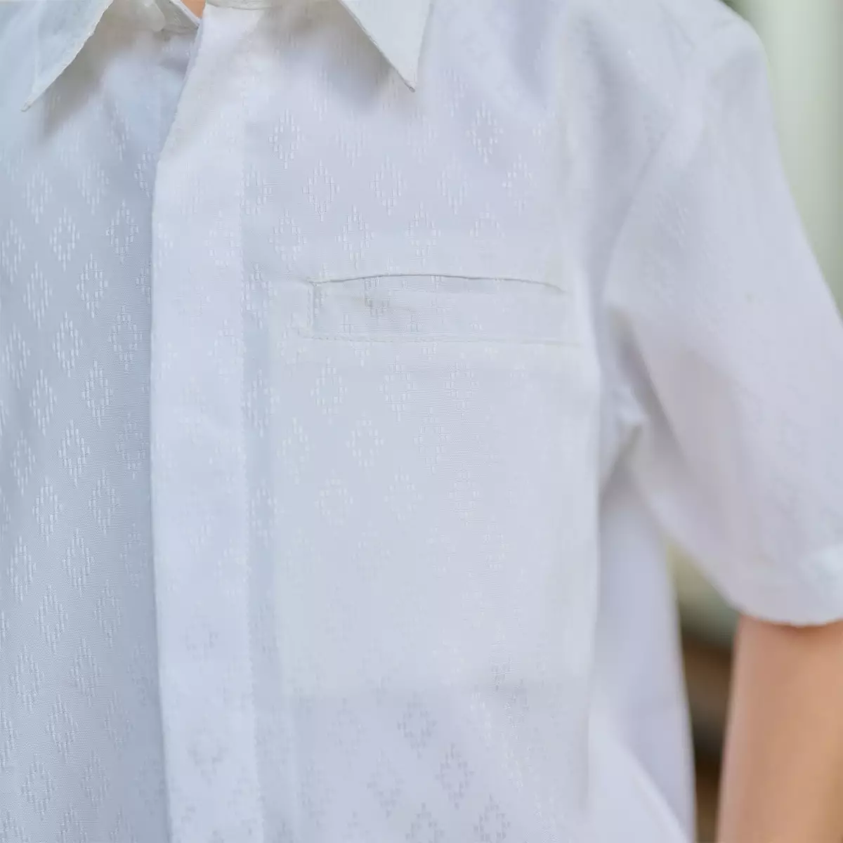 ZM Zaskia Mecca - Bach Snow Kemeja Koko Anak Pria - White Series - Binar Samudra