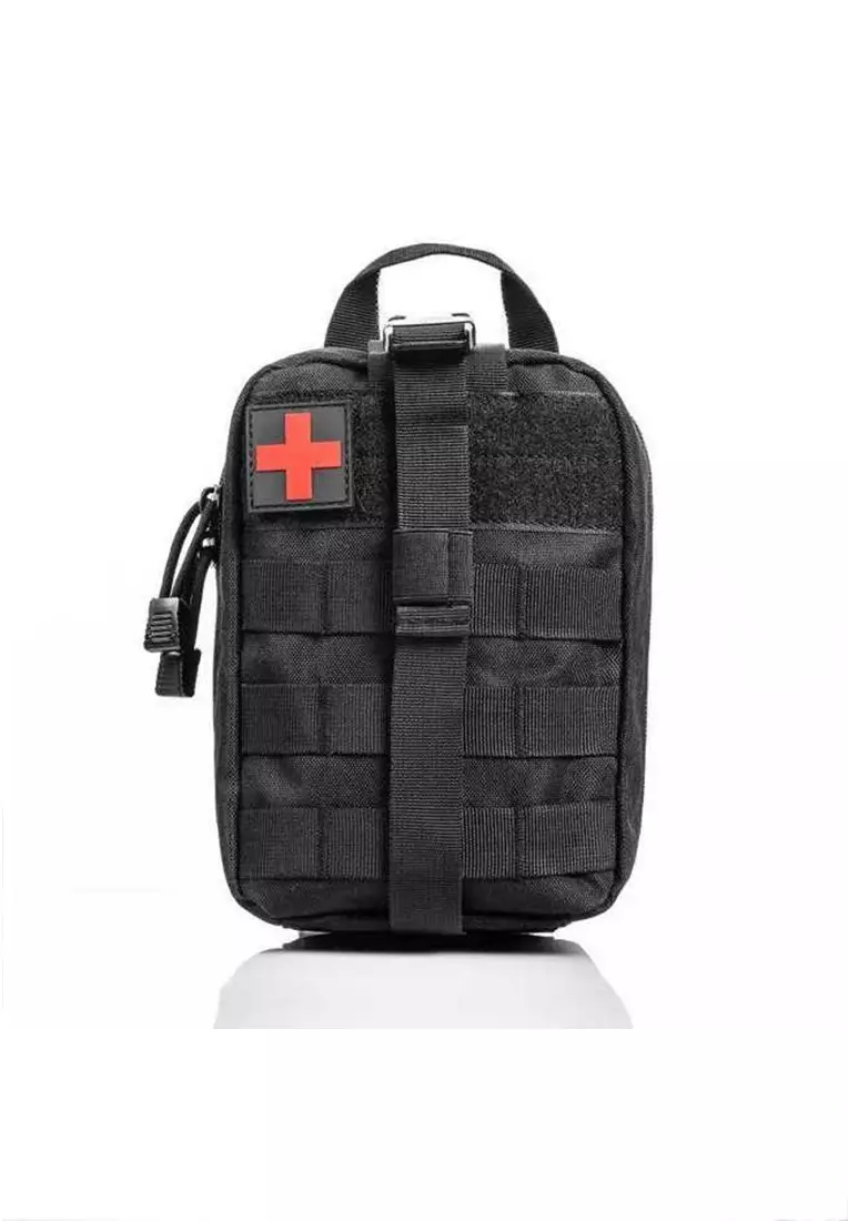 Garnacho Tas Medis Obat P3K First Aid Kit Medical Bag Unisex Design Portable Material Nylon ORIGINAL - Black