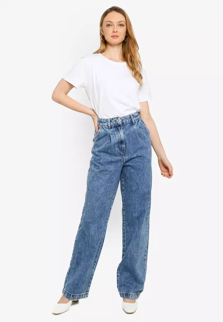 Buy Mango High Waist Darts Jeans 2023 Online ZALORA Philippines