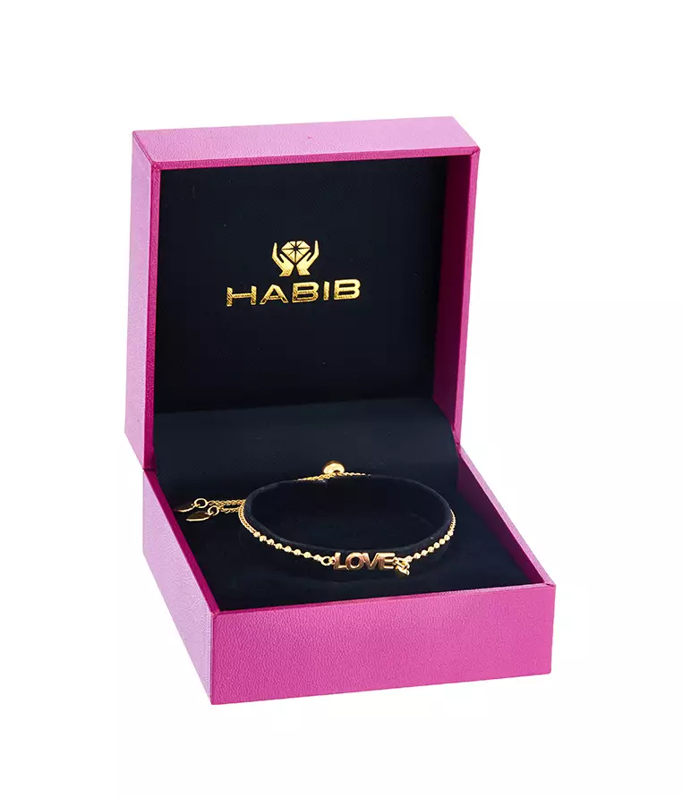 HABIB 925 Silver Yellow Adjustable Bracelet CJ-7-BR2(Y)