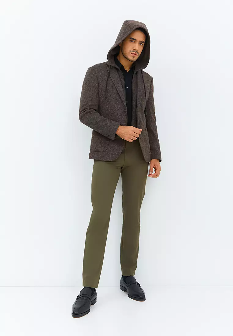 Jobb Darden-T2 Hybird Blazer Pria Slim Fit Dark Brown