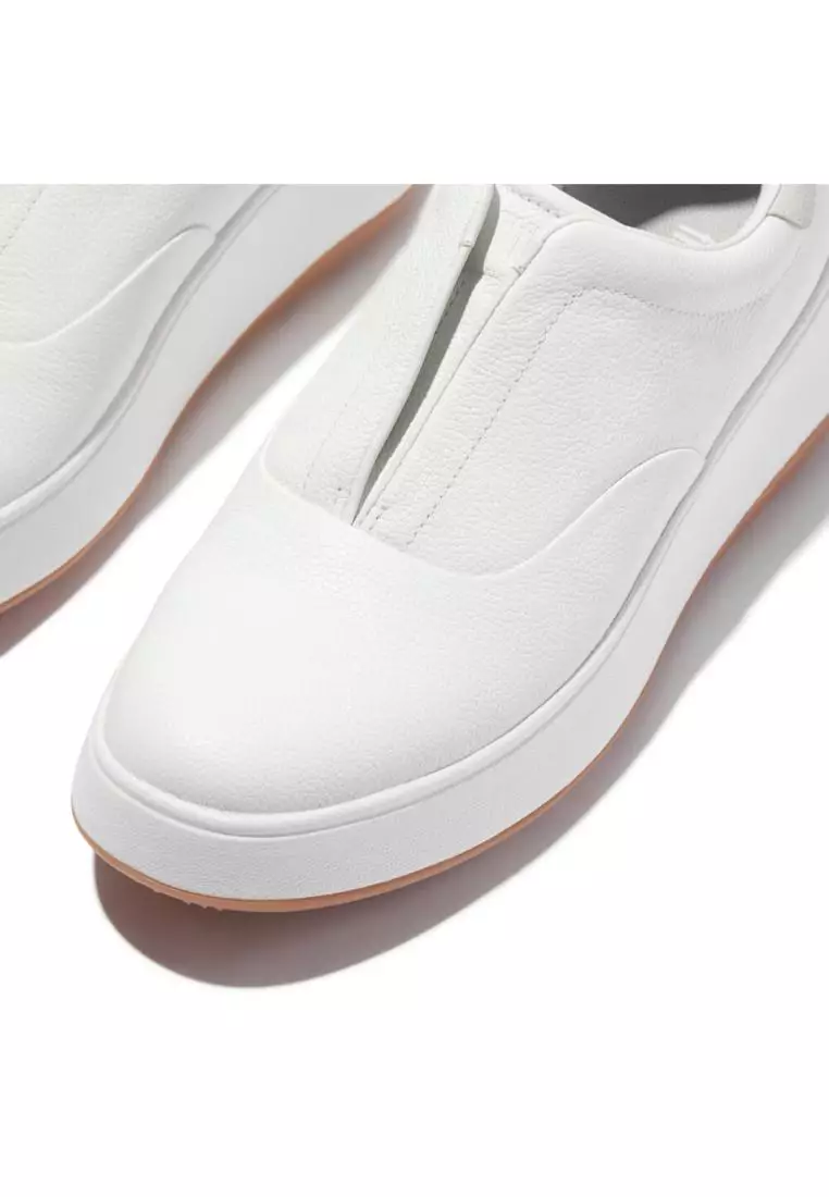 F-Mode Tumbled-Leather Laceless Sneakers