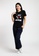 FOREST black Forest X Disney Mickey Premium Fleece Textured and Embroidered Round Neck Tee Women - FW820025 - 01Black 427D5AA71BAC86GS_6