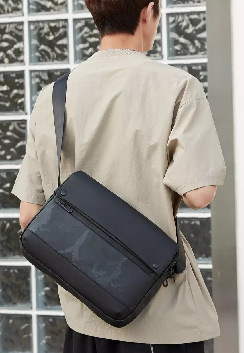 Mens leather sling bags online discount