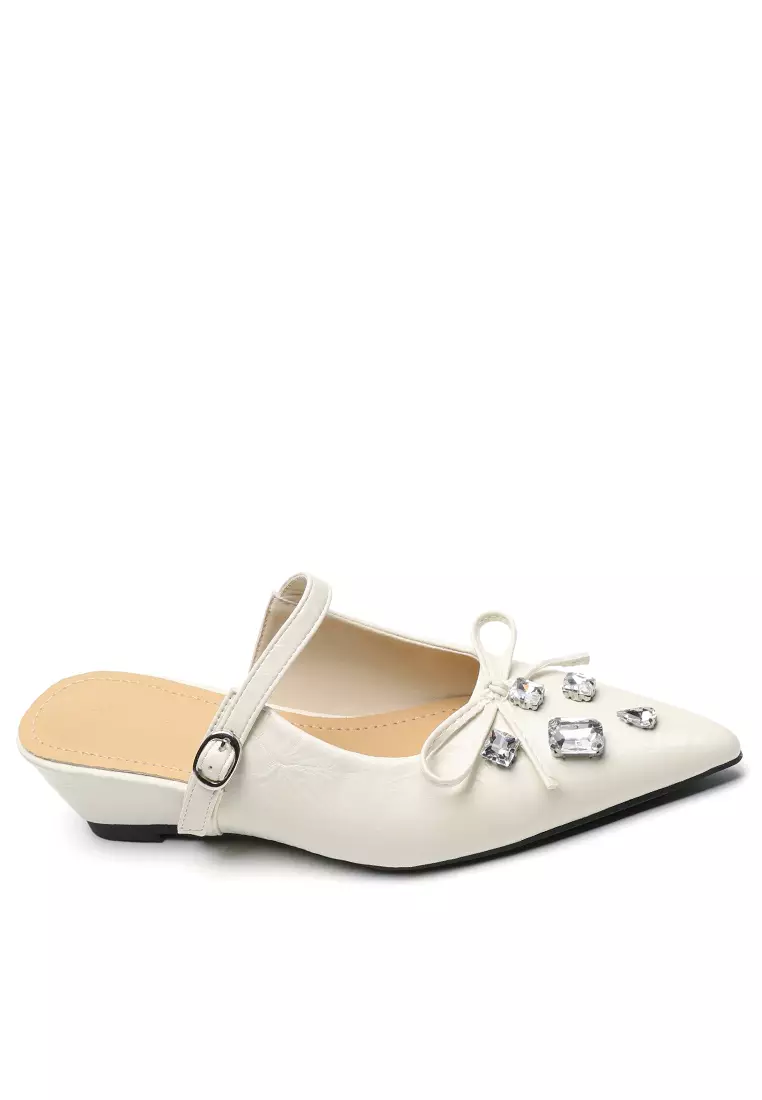 Discount on Twenty Eight Shoes  shoes - SKU: 4CM Hidden Heel Bowknot Mules WW966-2