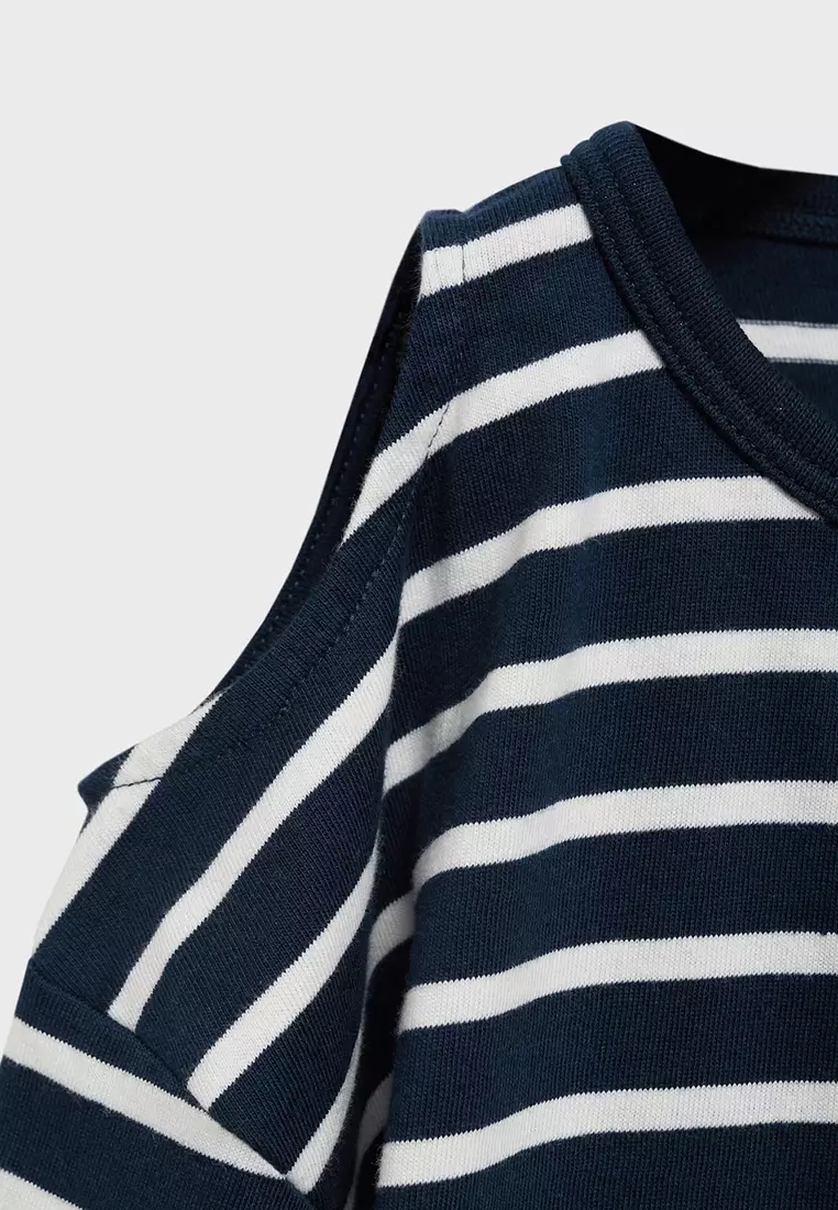 Striped T-Shirt With Cut-Out