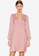 ZALORA OCCASION pink Satin Wrap Mini Dress 104F7AAE57F559GS_5