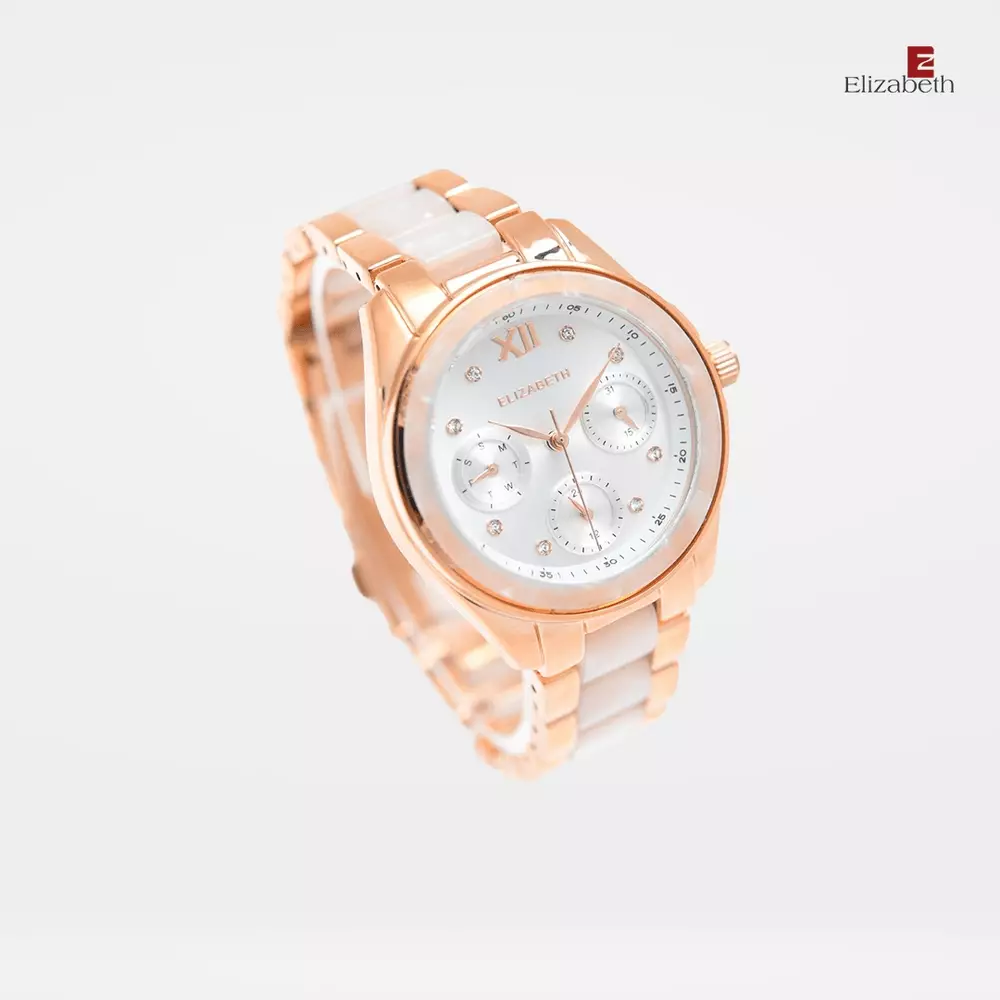 Jam Tangan Wanita - Elizabeth | Marble Strap 2201-0937 | Marble White