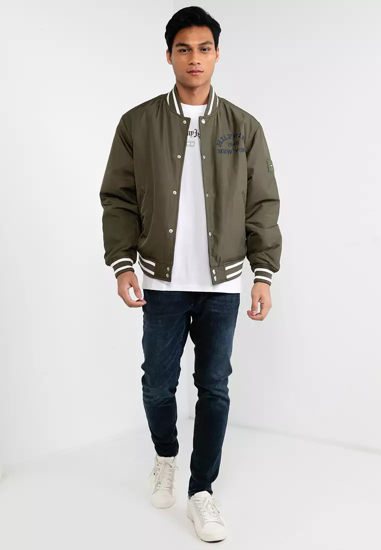 Tommy hilfiger textured baseball on sale jacket