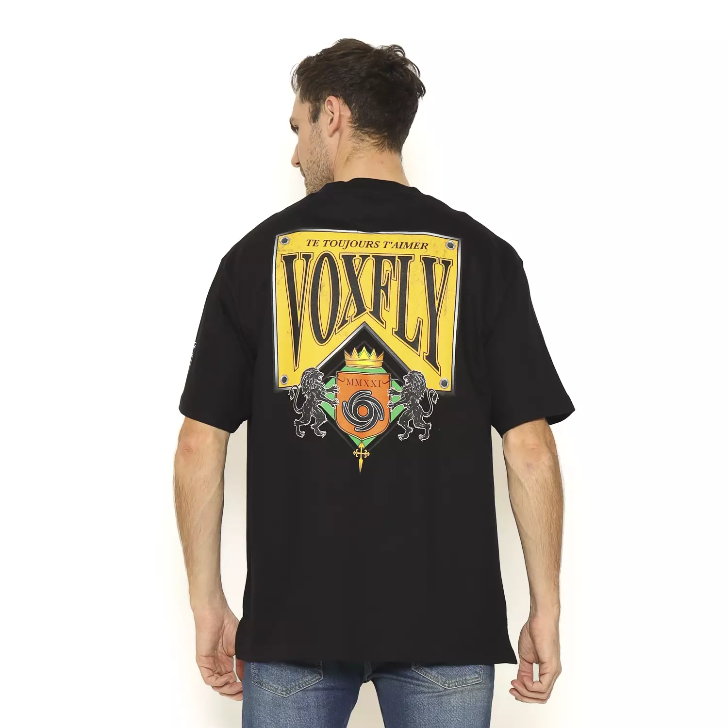 Voxfly Kaos Lengan Pendek Pria Rhude Oversize Men Tee Planet Surf