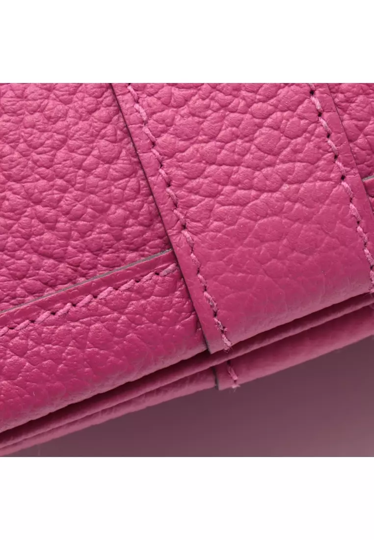 Pre-Loved Hermès garden party TPM rose purple Handbag tote bag country leather Pink purple silver hardware A stamp