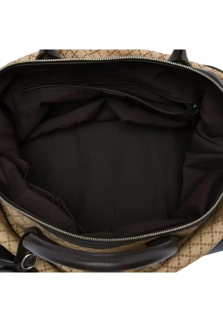 Pre-Loved Gucci Diamante Canvas Travel Bag