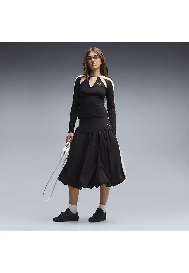 T7 Balloon Midi Skirt Women