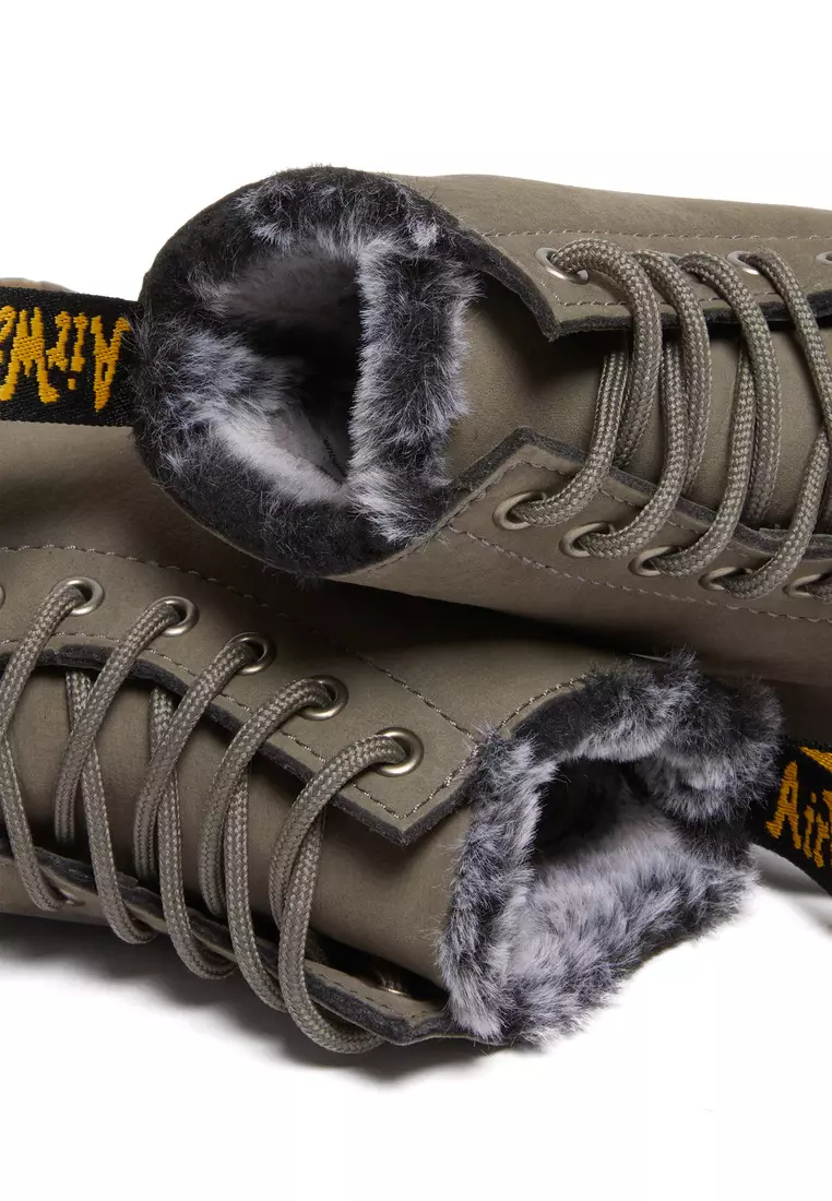 Furry lace cheap up boots