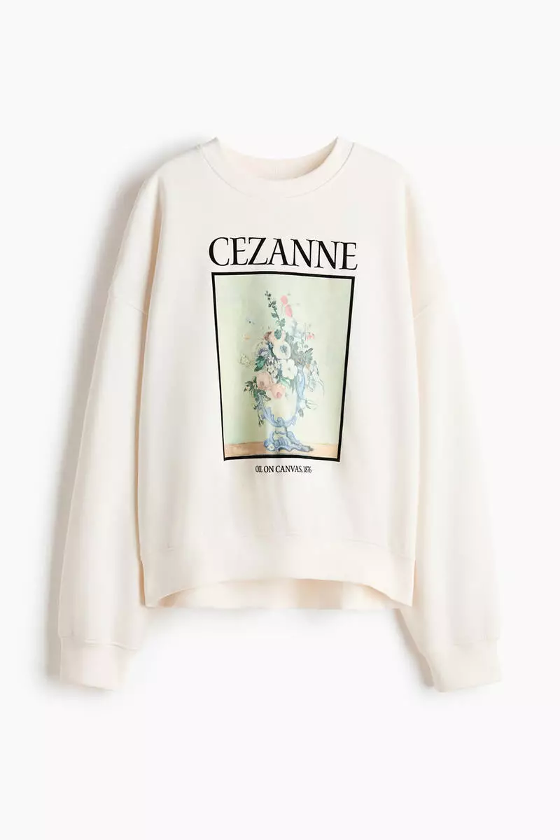 Oversized print-motif sweatshirt