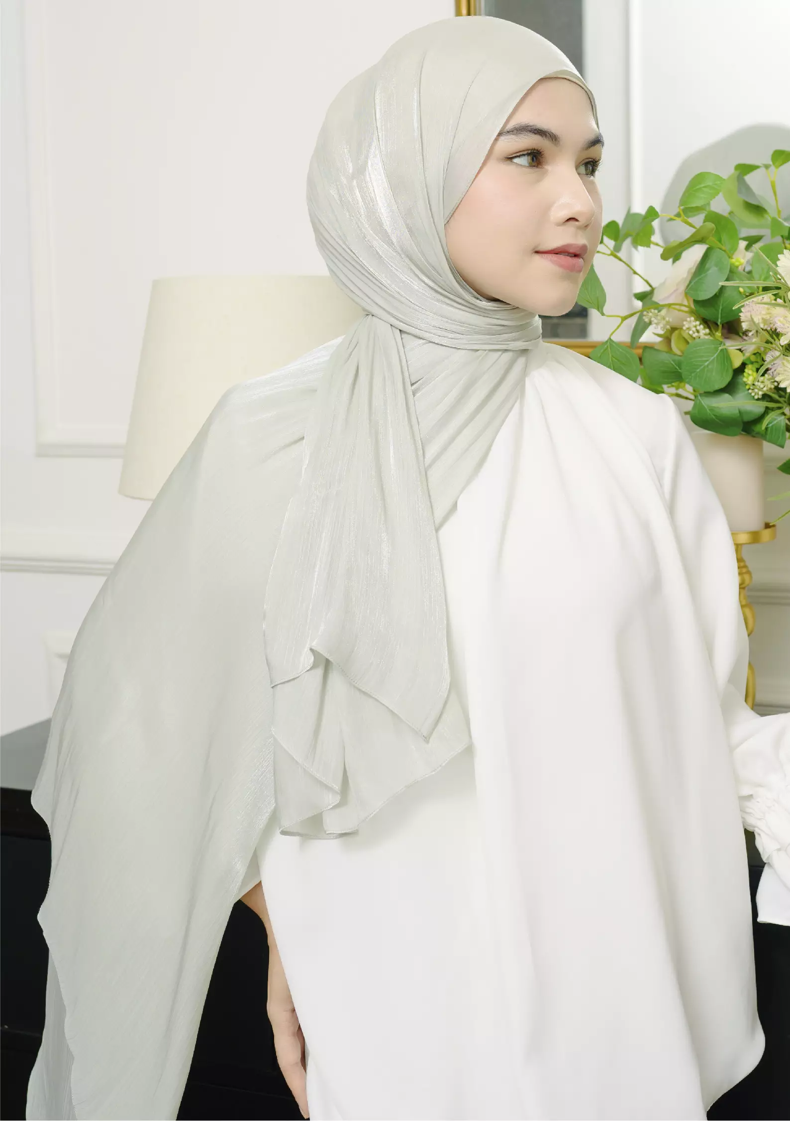 Yora Silk Shawl Soft Sage
