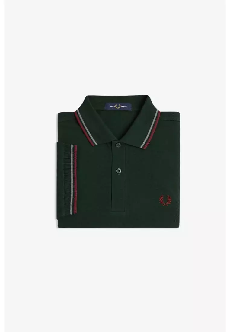 Fred Perry M3600 Twin Tipped Fred Perry Shirt (Grassroots / Stockport Blue / Oxblood)