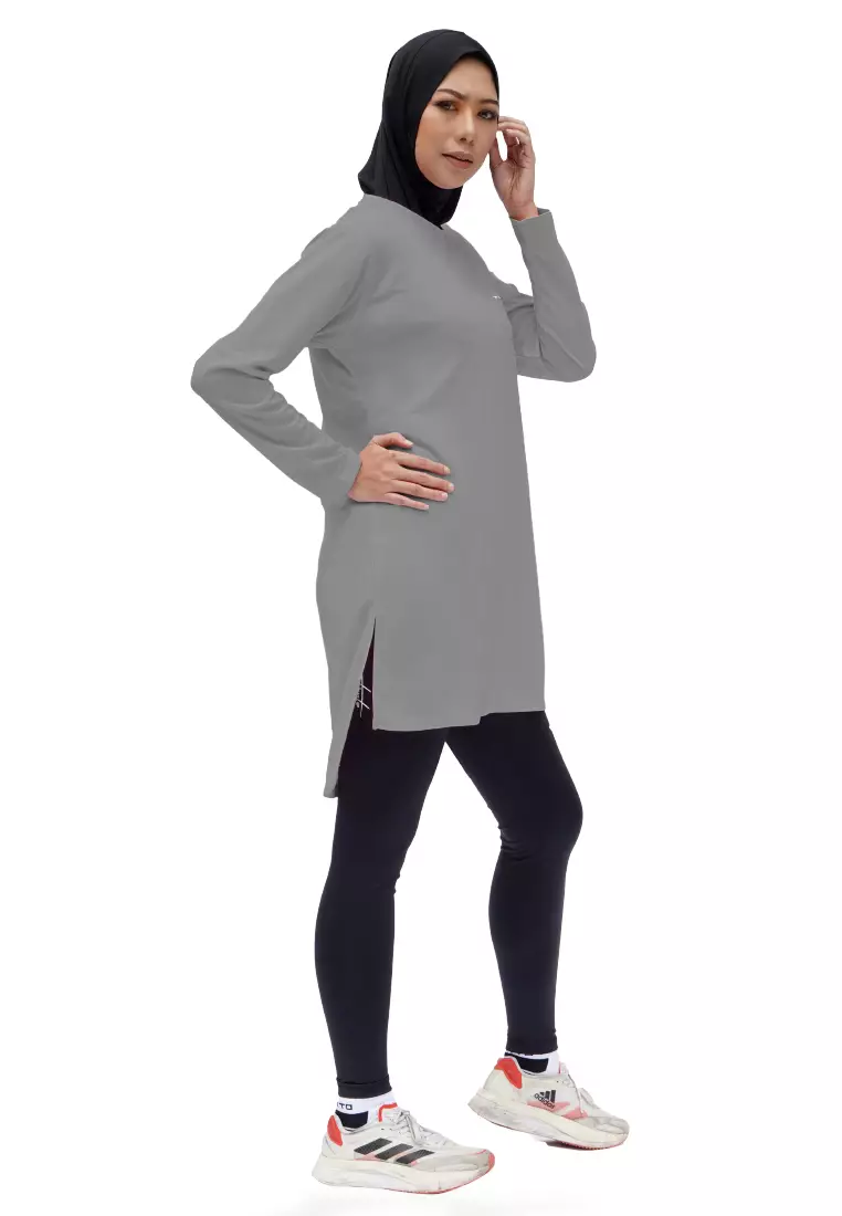 Tiento Aleeya Long Sleeve Dry Fit Basic Sporty Baju Kaos Olahraga Lengan Panjang Wanita Muslimah Remaja Dewasa Lari Gym Senam Yoga Tenis