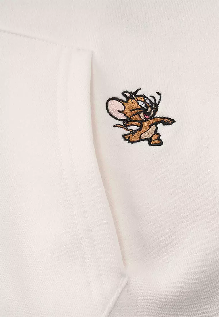 Women's Tom and Jerry French Terry Boyfriend Fit Printed Hoodie