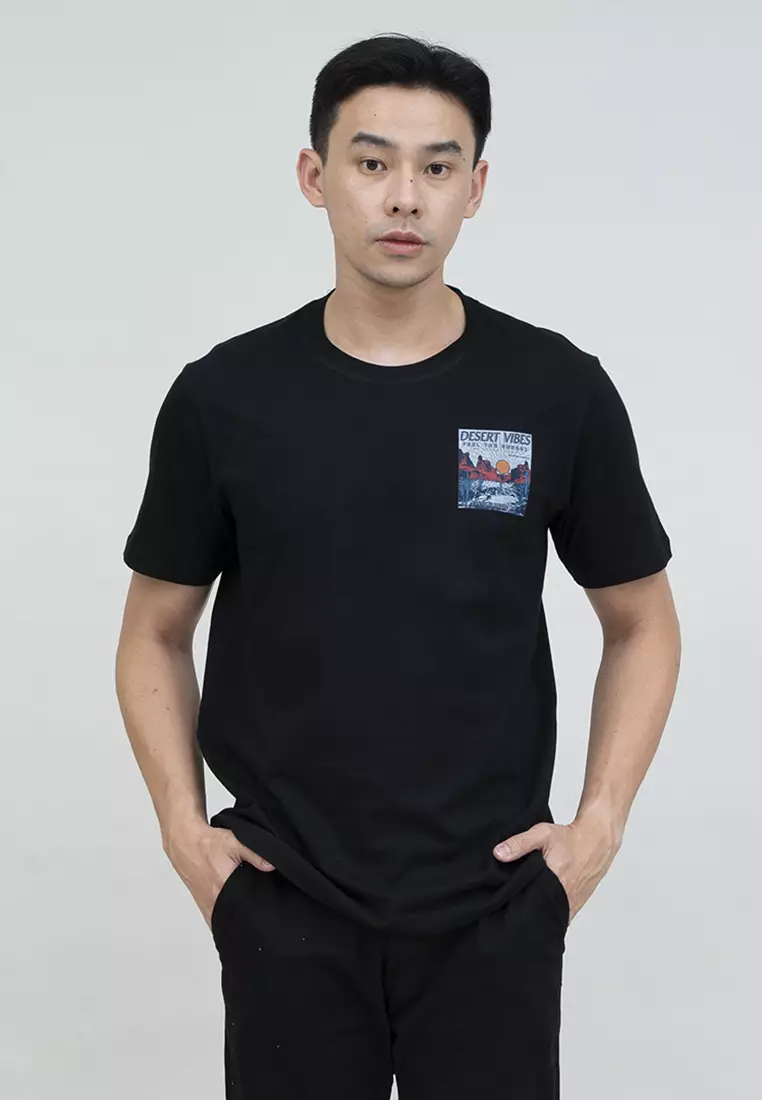 Kaos Hitam t shirt polos houseofcuff motif Desert Vibes READY 4XL