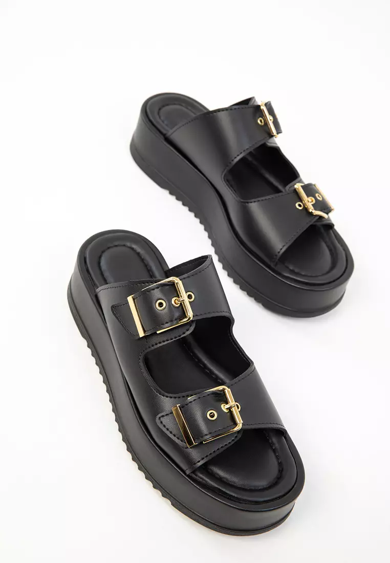 Women's Black Slippers 20251