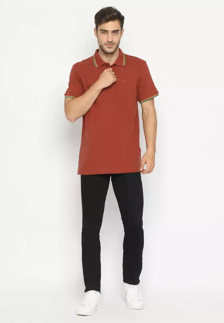 POLICE Polo Shirt Krah Stripes Pria 207200161