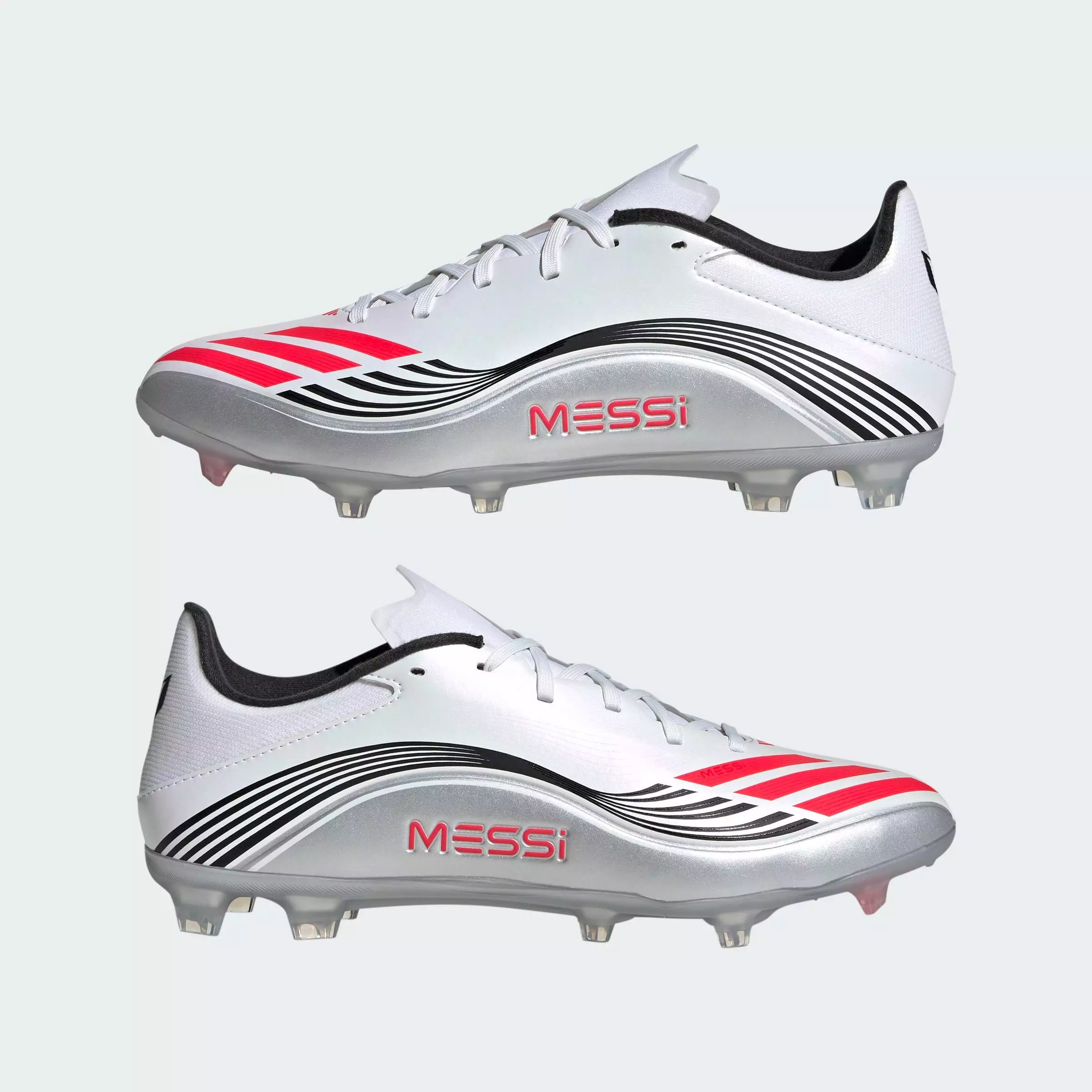 Football F50 Messi League Firm/Multi-Ground Boots Unisex White JP7446