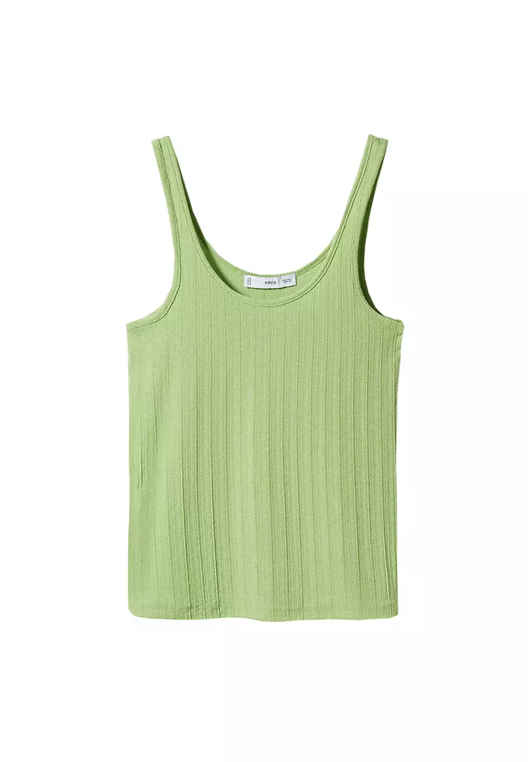 Ribbed Strap T-Shirt