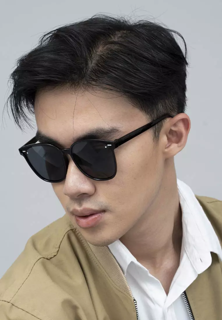 Houseofcuff Frame Kacamata Sun Glasses Pria Wanita Unisex Hitam A15