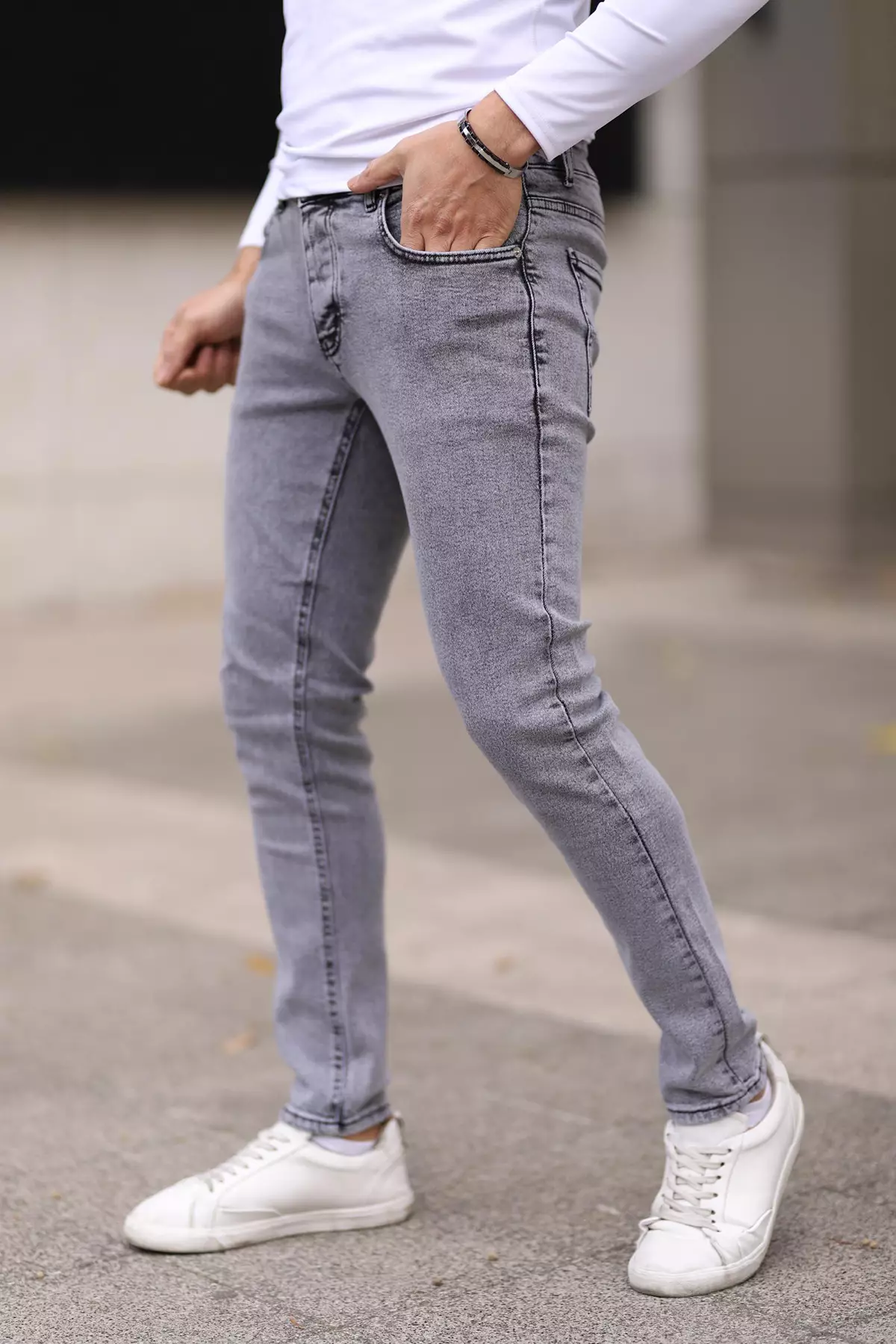 Mid Waist Skinny Jeans