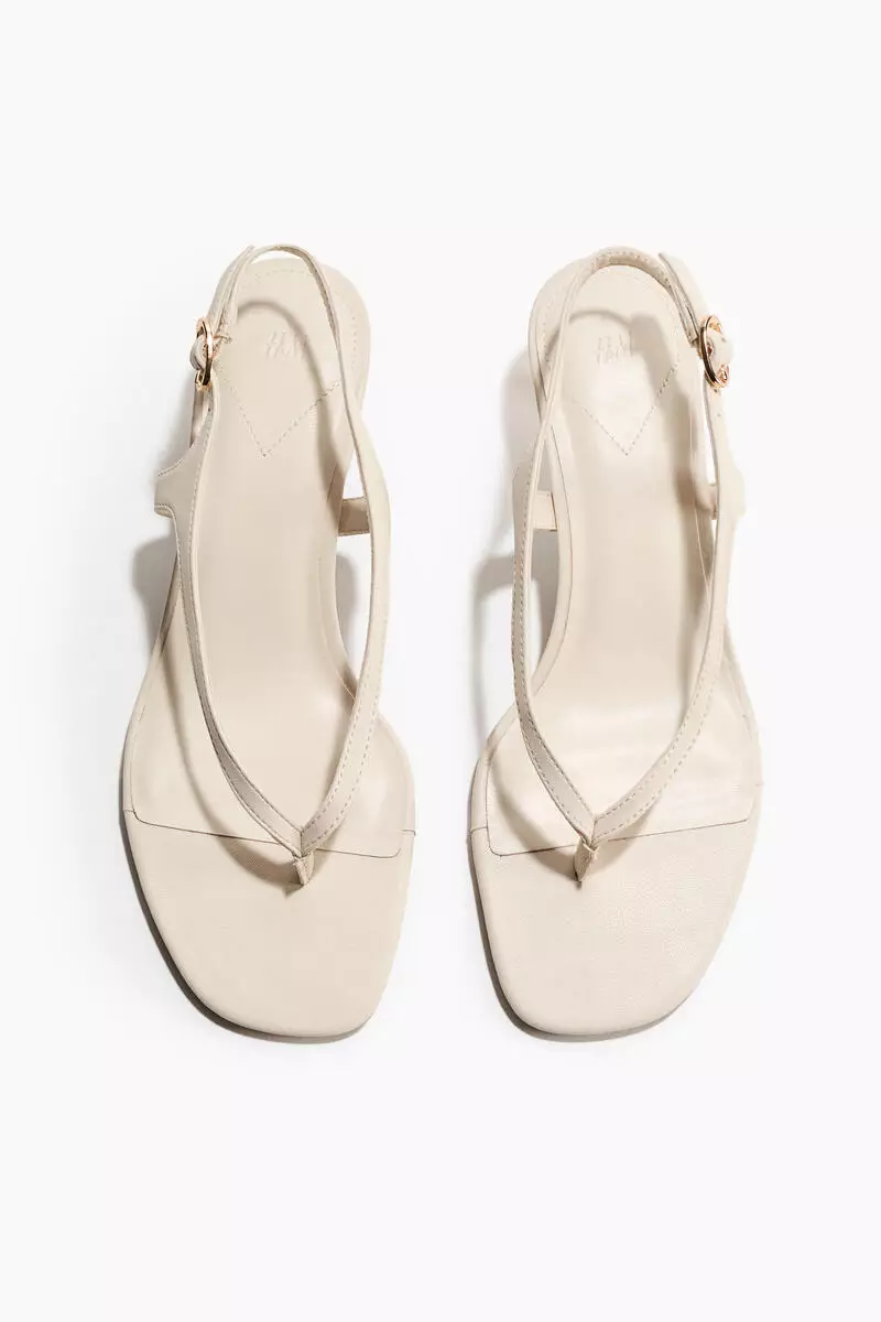 Kitten-heeled sandals