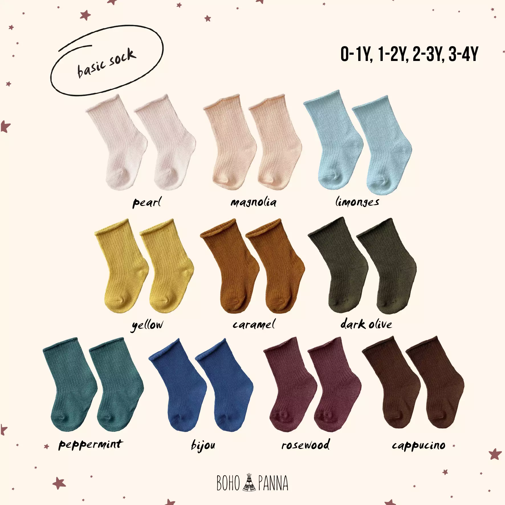 BOHOPANNA - BASIC SOCK - Kaos Kaki Anak