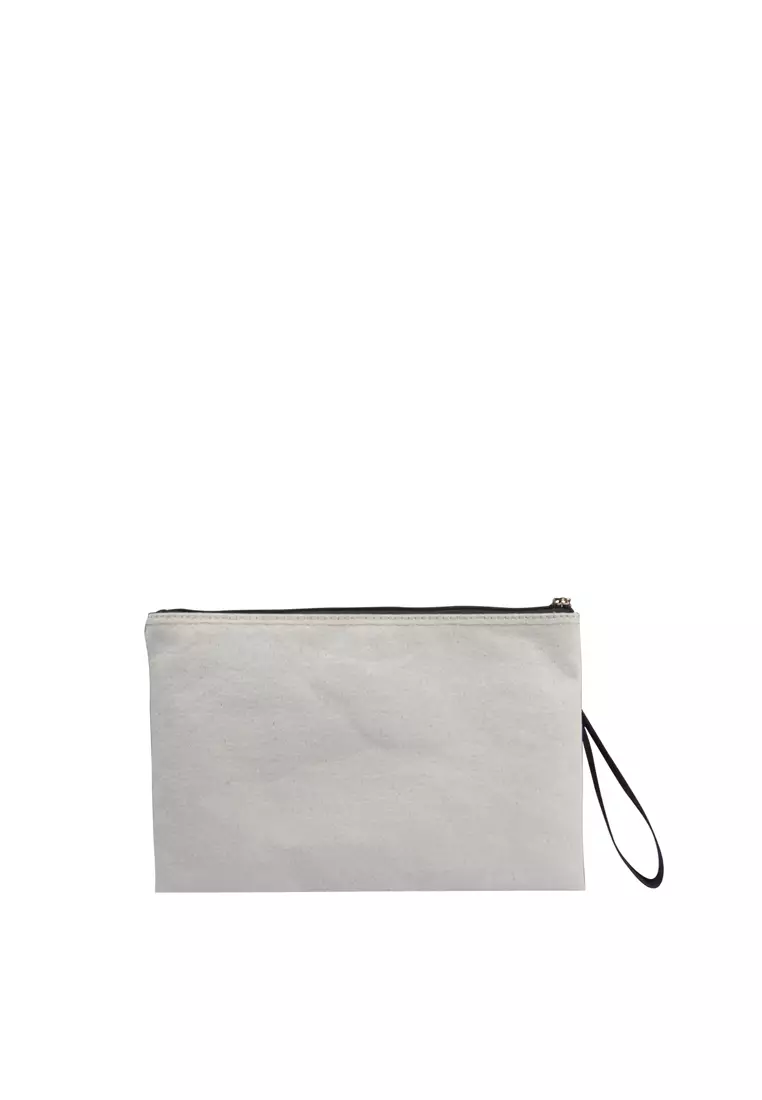 MAYONETTE Tinny Pouch Canvas Dompet Wanita Tempat HP dan Uang terbaru 2020 import korea - Grey