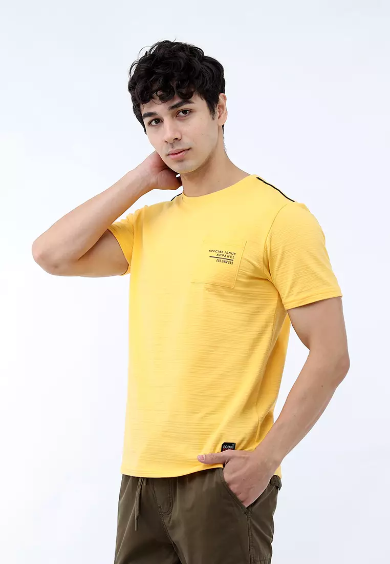 Round Neck Crazyline Short Sleeves T-Shirt