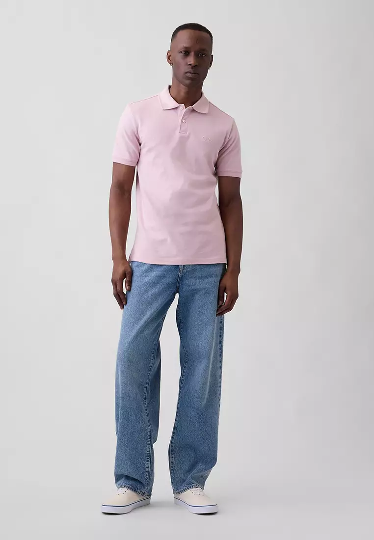 Logo Pique Polo Shirt