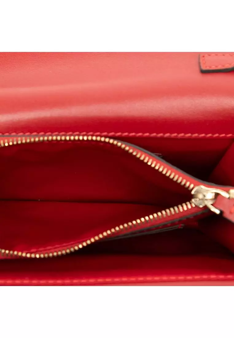 Pre-Loved Valentino Leather Rockstud Chain Pouch
