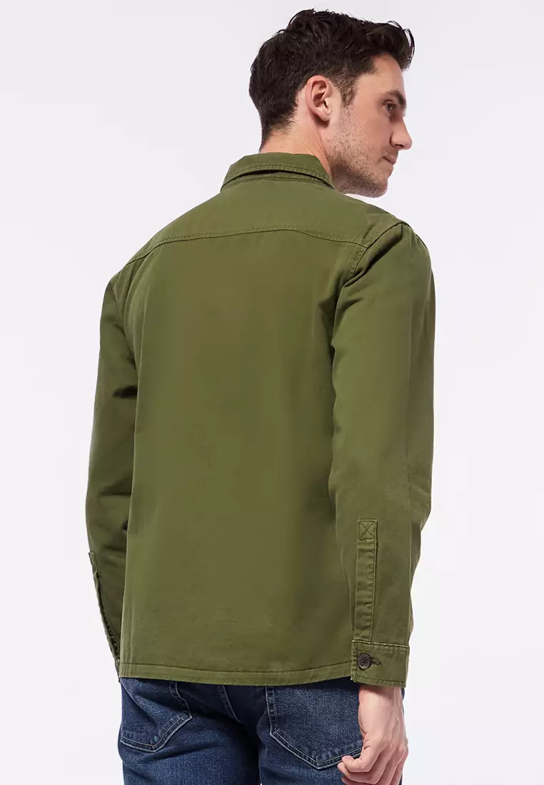 Jual WOOD Slim Fit Shirt Jacket Original 2024 ZALORA Indonesia