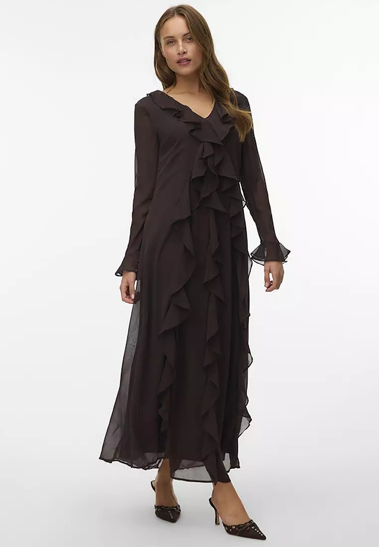 長袖及踝連身裙