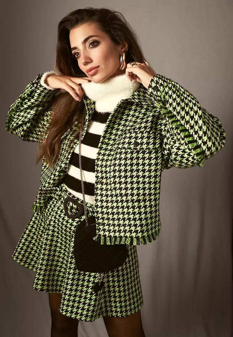 Pocket Tweed Tassel Jacket