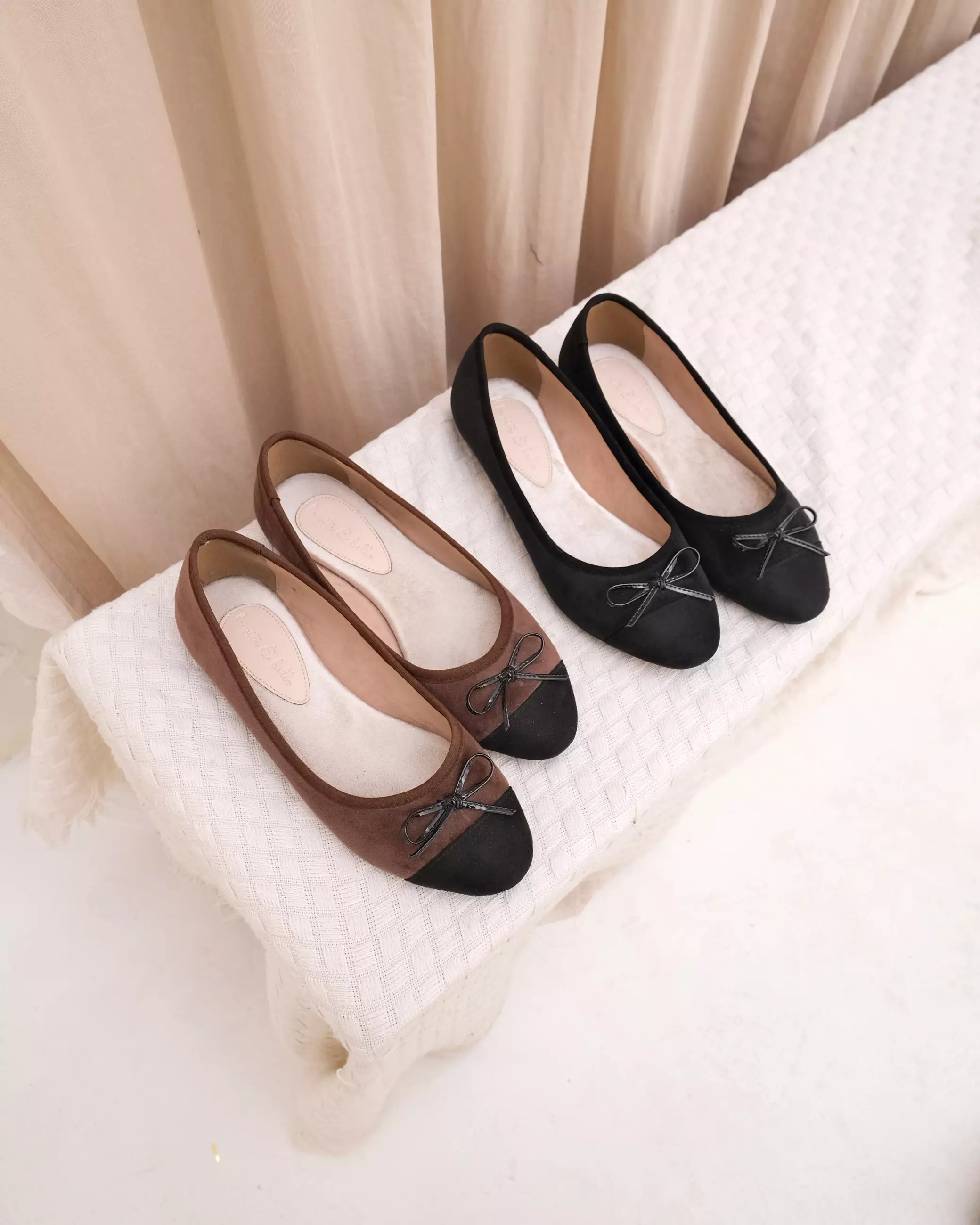 Momo Ballerina Round Toe Flat Shoes with Bow