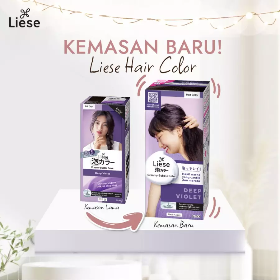 Jual KAO Liese Bubble Hair Color Foam Cat Rambut Permanent Deep Violet