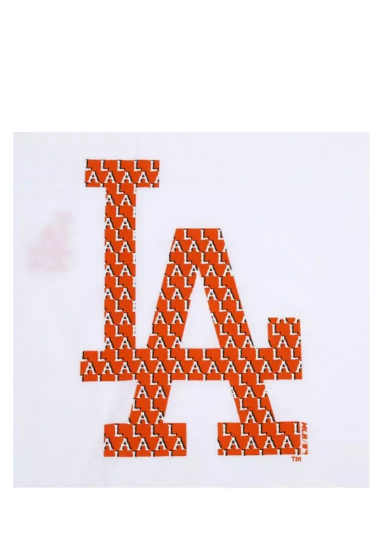 MLB LA Dodgers Basic Monogram Big NY Back Logo T-Shirt Light Blue