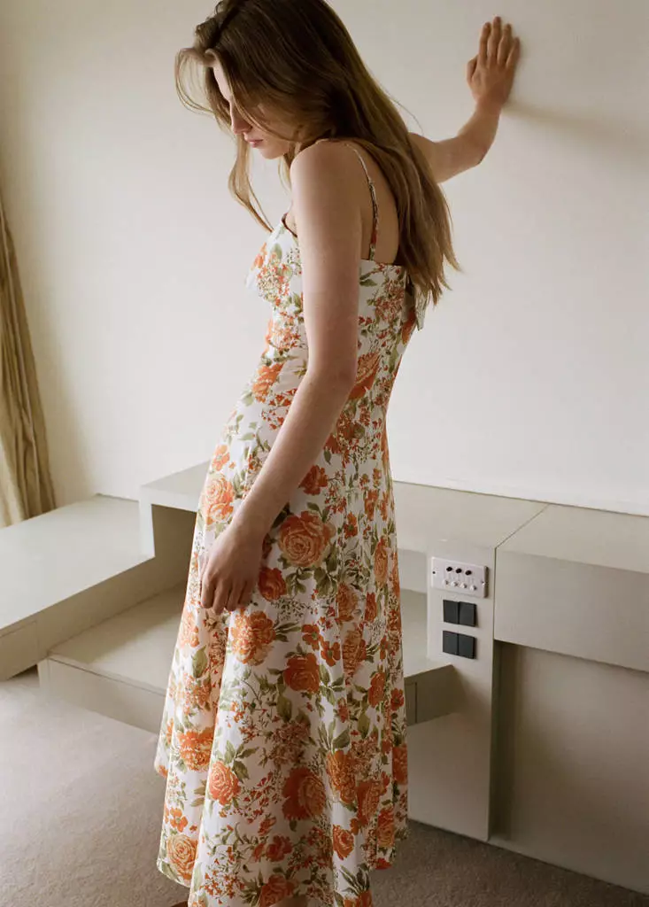 Floral-Print Flared Dress