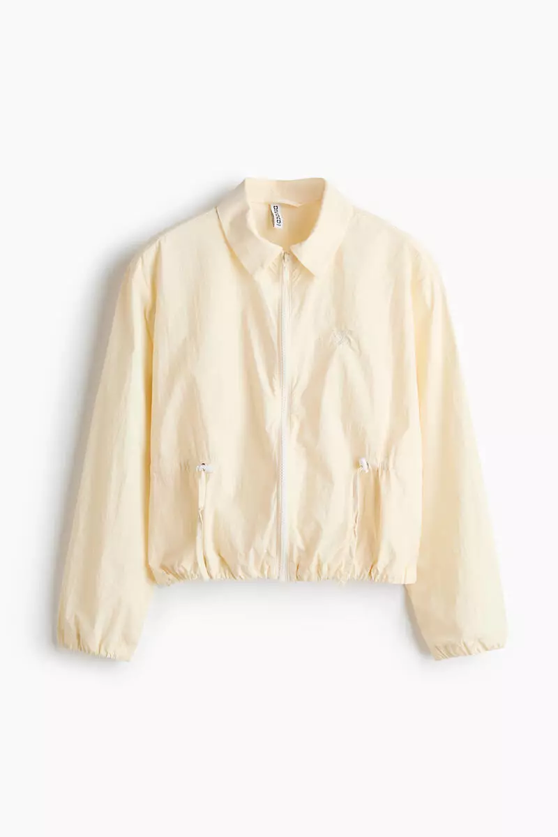 Drawstring-detail windbreaker