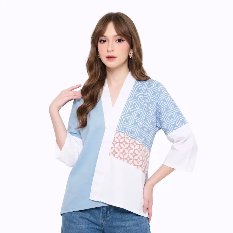 Blouse Batik Wanita - Atasan Batik - Bhatara Batik Amanda - Baju Batik Modern Lengan Panjang