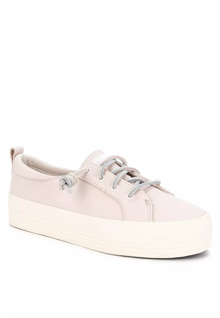 Sperry Women's Crest Vibe Platform Washable  Sneakers  Lavender Off White
