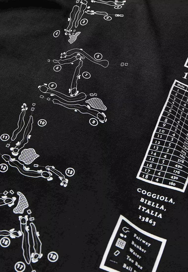C.Club  Golf Course Map Tee Black