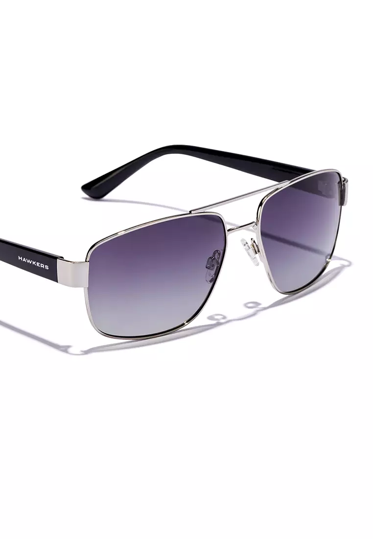 HAWKERS Falcon Polarized Silver Grey Sunglasses For Men And Women, Unisex. Official Product Designed In Spain
